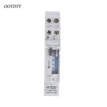 

OOTDTY Mechanical 24 Hours Programmable Din Rail Timer Switch Relay 110-240V 16A
