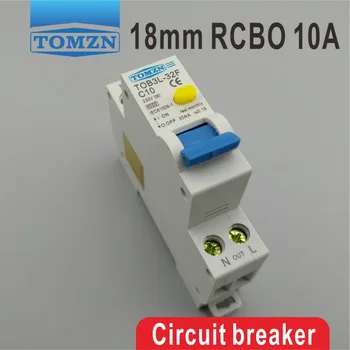 

TOB3L-32F 18MM RCBO 10A 1P+N 6KA Residual current Circuit breaker with over current and Leakage protection
