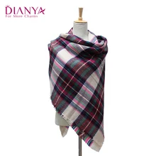 za winter scarf 2016 Tartan Scarf women Plaid Scarf cuadros New Designer Unisex Acrylic Basic Shawls warm bufandas