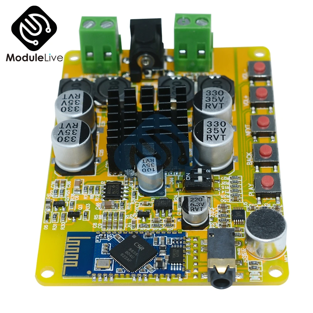 TDA7492 2x50 Вт сборка Bluetooth 4 0 CSR8635 Стерео Усилитель мощности доска 50 + Вт|Детали и