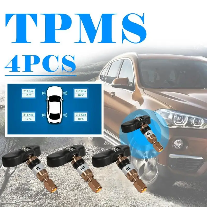 USB Android TPMS автомобильная система контроля давления в шинах с 4 внутренними датчиками