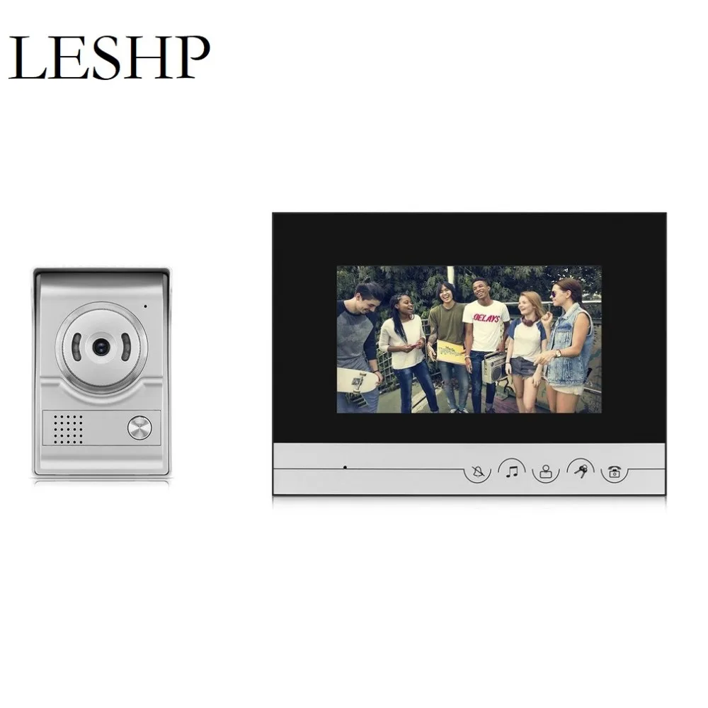 

XSL-V70R-L 15V Wired Visual Doorbell Video Intercom 7 Inch TFT-LCD Door Phone Infrared Night Vision Doorbell Home House Security