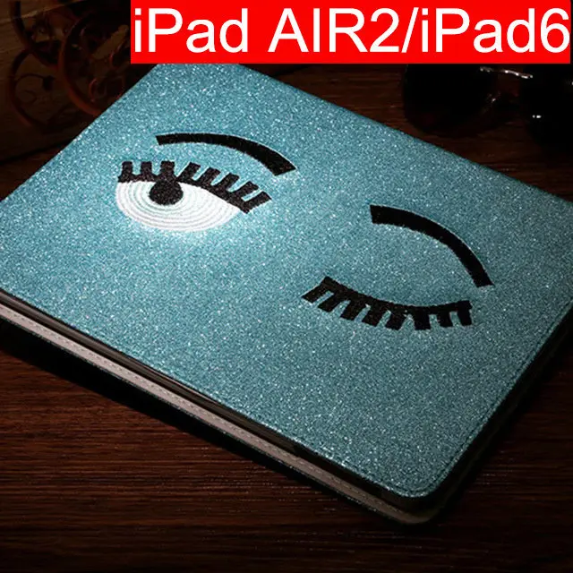 XMXCZKJ милые блестящие чехол для iPad 2/3/4 Air Air2 9,7 мини, на возраст 1, 2, 3, 4, чехол-книжка смарт-чехол из полиуретановой кожи чехол и функцией автоматической блокировки и разблокировки - Цвет: Blue2 for Air2 ipad6