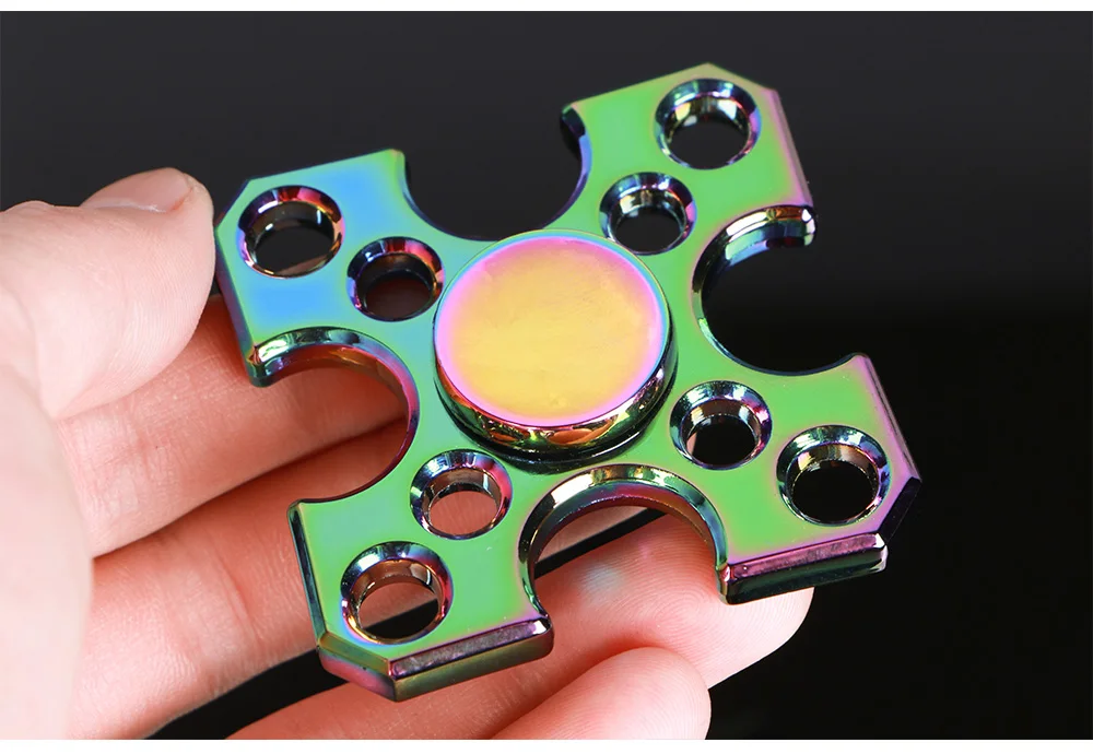 Блок красочные Tri-Spinner игрушка-Спиннер EDC ручной Спиннер против стресса успокаивающий и ADAD Спиннер 606 стальной подшипник