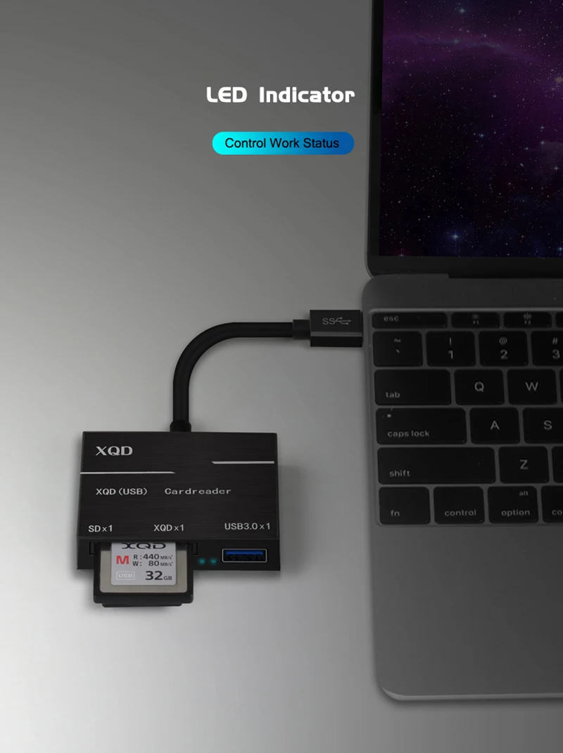 Профессиональный Тип C до USB 3,0 SD Карта памяти SDHC карта XQD Смарт кард-ридер OTG адаптер для Macbook 500 МБ/с. для sony для lexar