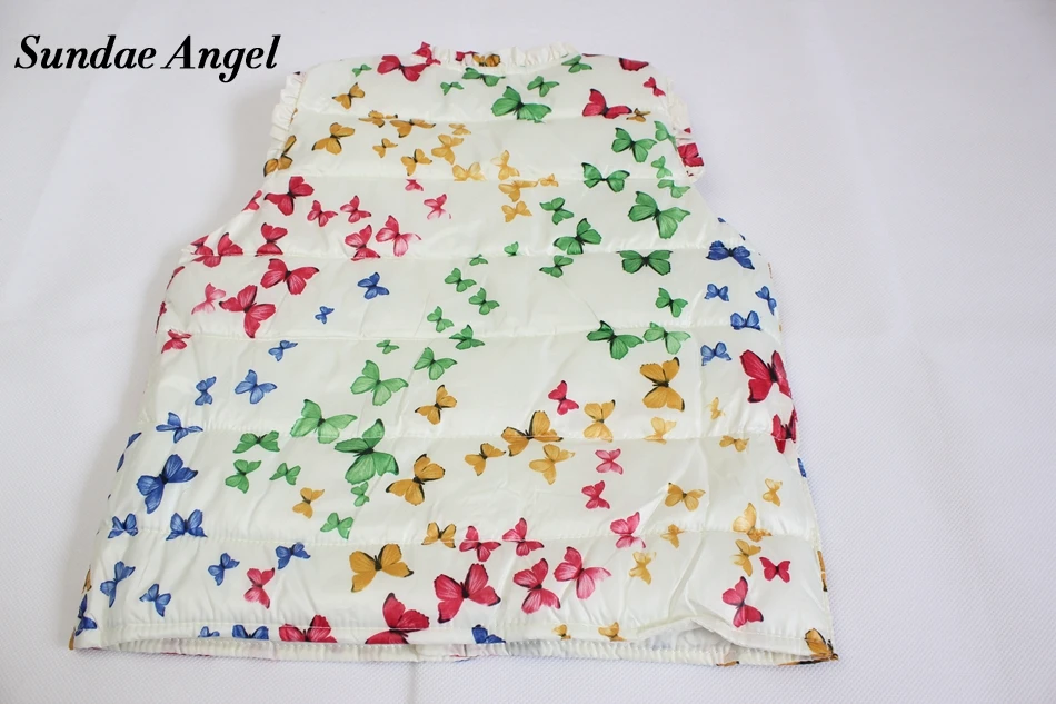 Sundae Angel/жилет принцессы для девочек; жилетка; Детские Зимние куртки; детский жилет для девочек; милое пальто с бабочкой; хлопковый жилет; одежда