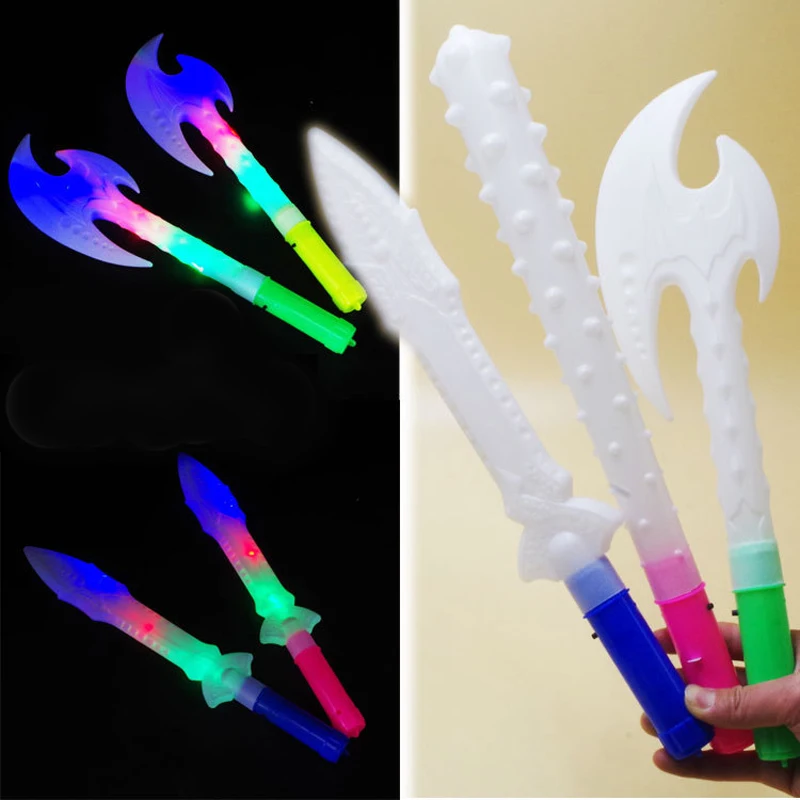 LED Luminescence Flash Axe Sword And Sword Short Sword font b Toys b font For Children