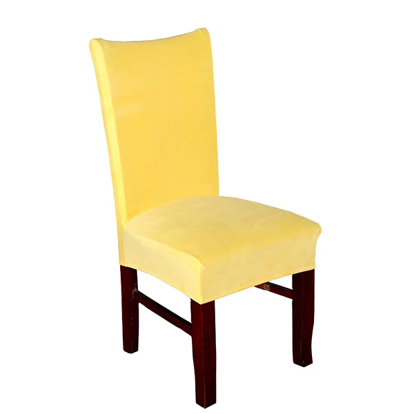 ADQKCLY Orange Velvet Dining Room Chair Cover Removable Spandex Elasticity Cover for Chair for