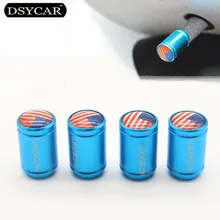 DSYCAR 4Pcs/lot Universal American US flag Car Moto Bike Tire Wheel Valve Cap cover Car Styling for Fiat Audi Ford Bmw toyota VW