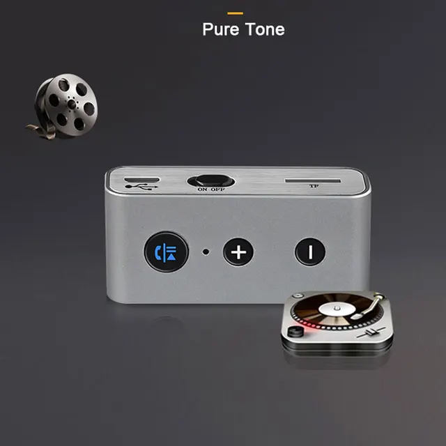 Kebidumei Mini Bluetooth 4.2 Car MP3 Kit 3.5MM Aux Audio Music Receiver A2DP Stereo Car MP3 Support TF Card