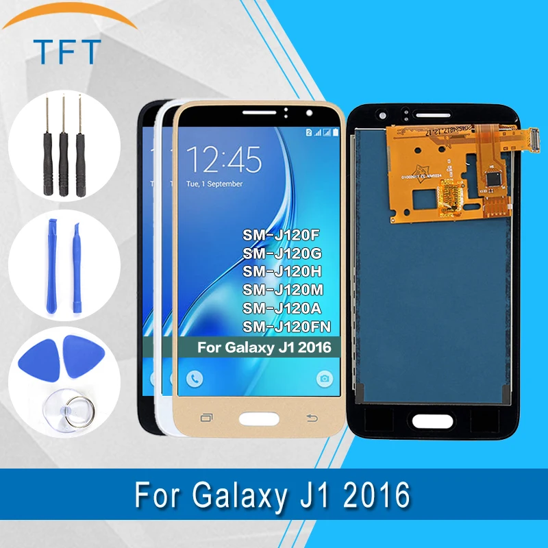 For Samsung Galaxy J1 2016 J120F J120DS J120G J120M J120 LCD Display With Touch Screen Digitizer Assembly with brightness adjust | Мобильные