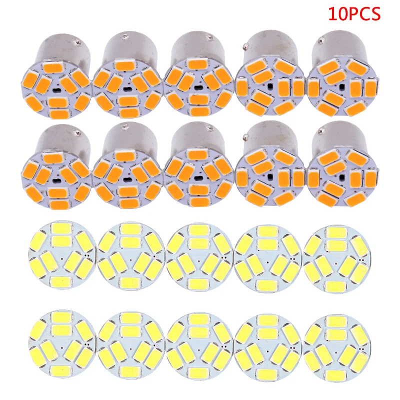 

RXZ 10pcs BAU15S LED 1156 BA15SLED p21w py21w 5630 9 Smd Bulbs For Car Side Indicator Lamp Turn Signal Lights Brake lamp Amber