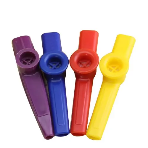 Оптовая продажа 5X4 шт цветные пластиковые Kazoos 4 11/16 дюйма