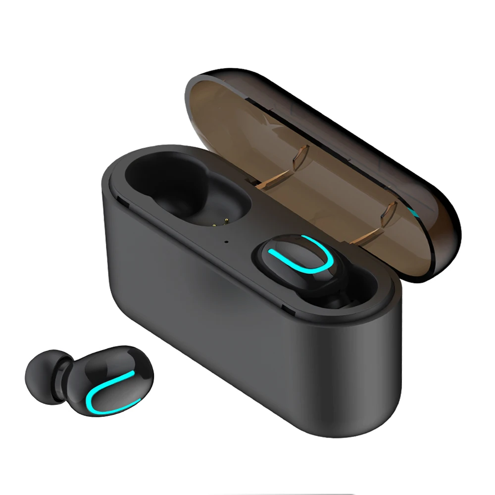 Q32 Wireless Bluetooth 5.0 Earphones TWS Waterproof Stereo Motion with 1500mAh Charging Case for 40H Extended