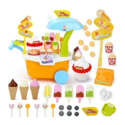 1 компл. детской моделирование набор кухонных столовых приборов попкорн десерт тележка развивающие игрушки набор