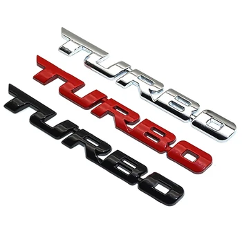 

3D Car Styling Sticker Metal TURBO Emblem Body Rear Tailgate Badge For Ford Focus 2 3 ST RS Fiesta Mondeo Tuga Ecosport Fusion