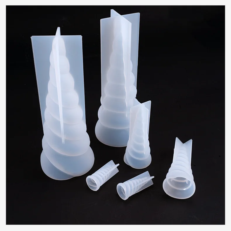 

1PC Three Sizes of Unicorn Horn Shape Silicone Cake Mold DIY Chocolate Baking Utensil Cake Decoration Plaster Mold