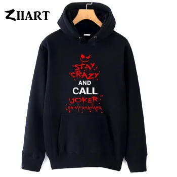 

Joker smiley face The Dark Knight Heath Ledger STAY CRAZY AND CALL JOKER girls woman female autumn winter cotton fleece hoodies