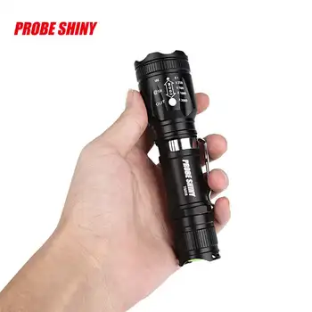

2019 Zoomable XML T6 LED Tactical Flashlight+18650 Battery+Charger+keychain Outdoor travel portable lighting flashlight #3J30