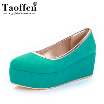 

TAOFFEN 5 Colors Elegant Women Thick Bottoms Shoes Woman Round Toe Platform Solid Color Trifle Sandals Summer Shoes Size 34-39