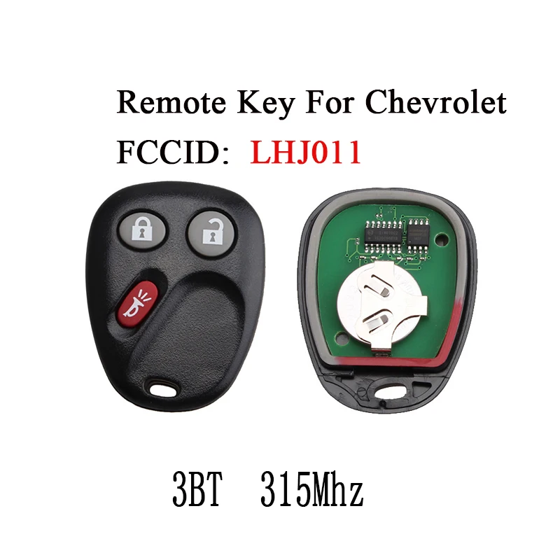 

2Pcs* 315Mhz 3Buttons Remote Car Key Fob For Hummer H2 Chevrolet Avalanche Cadillac Escalade 2003 2004 2005 2006 LHJ011 Car Key
