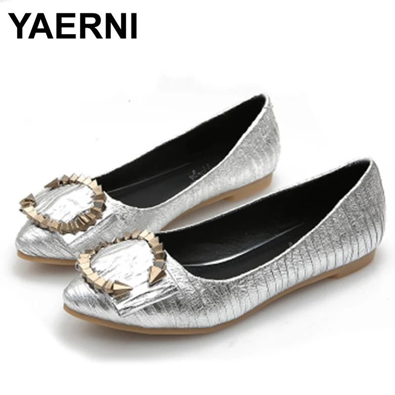

YAERNI Women Spring Casual Soft Pointed Toe Ladies Single Sneakers Summer Shoes Women Flats Shoes Female High Quality Work Shoe