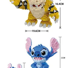 Игра Super Mariing Bowser черепаха Ститч животное 3D модель DIY Алмаз Мини строительные блоки кирпичи игрушка 2300 шт