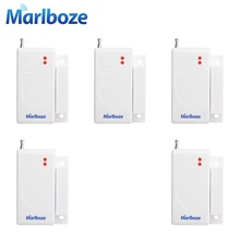 5Pcs/lot 433MHz Wireless Door Window Magnet Sensor Detector with Battery for Home Security Alarm System