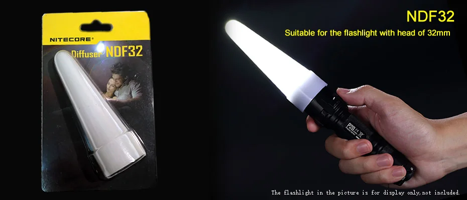 NITECORE NDF25/NDF32/NDF34/NDF40mm полупрозрачный белый диффузор конус дорожного движения палочка наконечник для Lanterna Лампы Фонарик Аксессуары