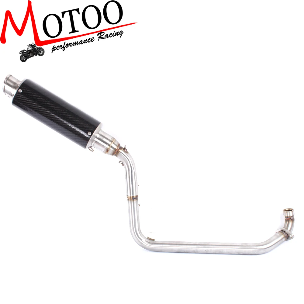 

Motoo - Full Exhaust System Rear High Mount for HONDA Grom MSX125 2012-2015 Front Pipe with Exhaust Carbon Muffler