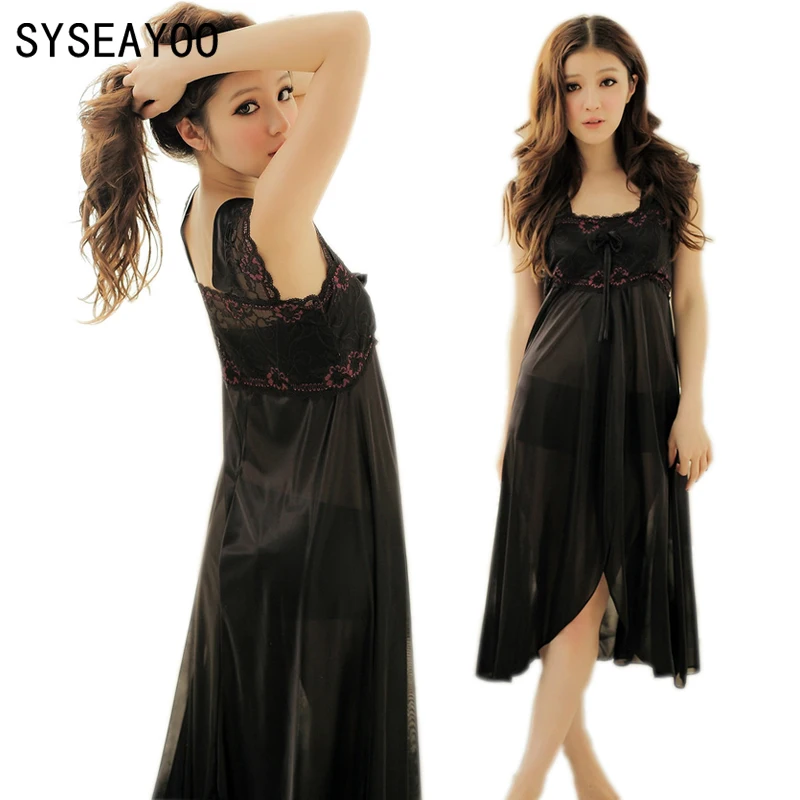 SYSEAYOO sleep dress girl's sexy special diveded skirt design with