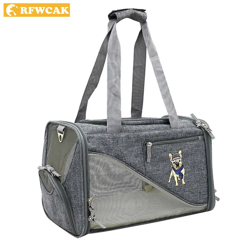 Переносная переноска для собак, рюкзак для домашних животных, переноска для кошек, исходящая маленькая дорожная сумка для собак, мягкая боковая воздухопроницаемая переноска для питомцев для кошек