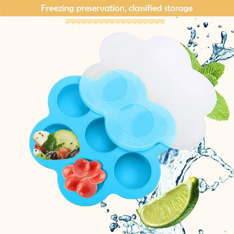

Silicone Egg Food Mold Tray Reusable Storage Container with Lid for Instant Pot Accessories TSH Shop