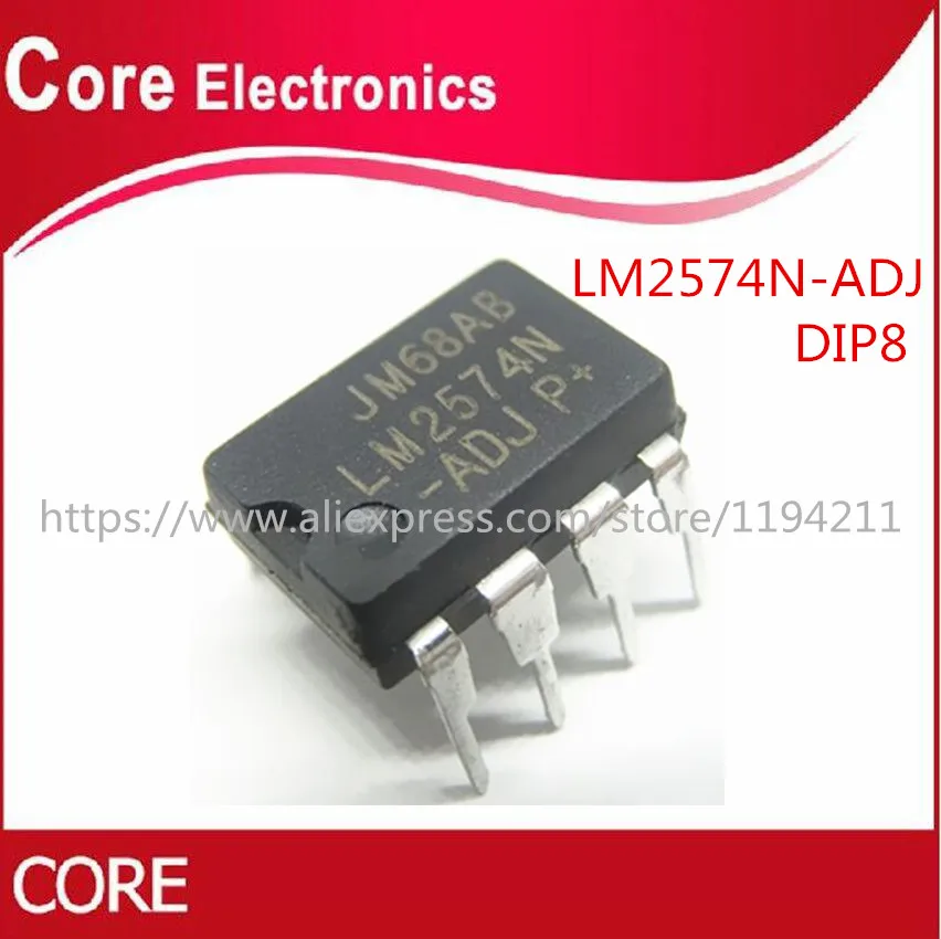 10 шт LM2574N ADJ LM2574 IC REG BUCK 0.5A 8 DIP|Интегральные схемы| |