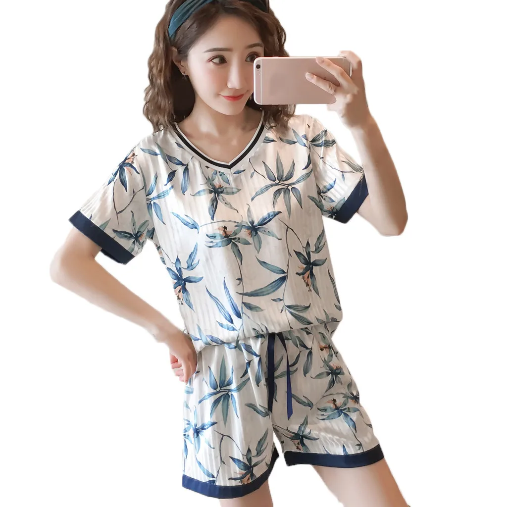 Японская простая короткая пижама, женское сексуальное нижнее белье, ночная рубашка с коротким рукавом, короткая пижама, комплект одежды для сна