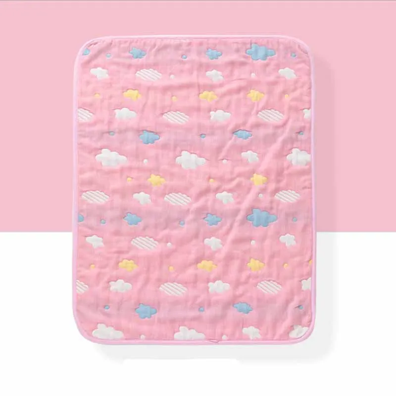 50 см* 70 см экологический коврик для подгузников для новорожденных и младенцев, впитывающий хлопковый водонепроницаемый матрас, простыня для пеленания - Цвет: pink cloud