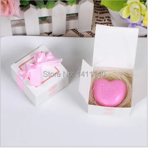 

elegant pink love heart mini scented soap wedding party gifts favors birthday party gifts baby show favors 10pcs/lot