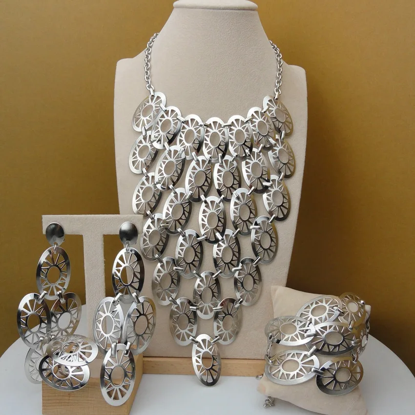 Yuminglai Dubai Fine Jewelry Big African Jewlery Sets Bridal Jewelry