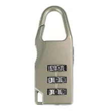 Travel 3Digit Code Safe Combination Luggage Lock Padlock Suitcase (Beige)