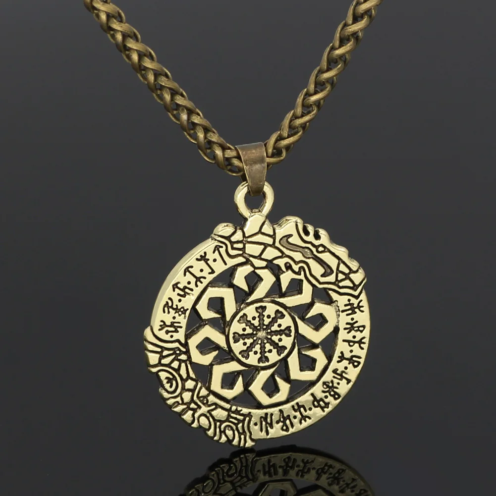 Подвеска с компасом скандинавский Викинг dragon rune амулет Vegvisir|Ожерелья подвеской| |