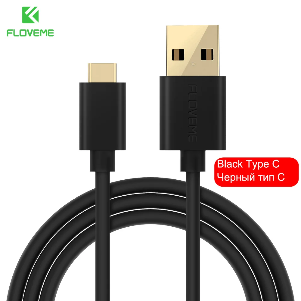 Кабель FLOVEME Usb type-C 3,1 кабель для быстрой зарядки для samsung S10 S9 Xiaomi Mi9 Redmi Note 7 type-c зарядное устройство Usbc Шнур кабель 3 м - Цвет: Black