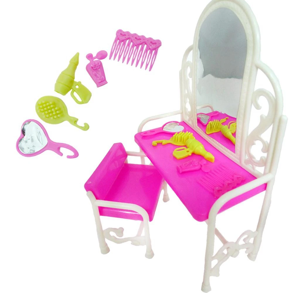 Deluxe Dollhouse Furniture Set: Pink Bed, Sofa & Storage Accessories