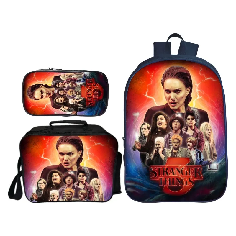 

Stranger Things Beautiful Students Boys Girls Surprise Gift Mochila Fashion Laptop Backpack for Men Women 3pcs/set