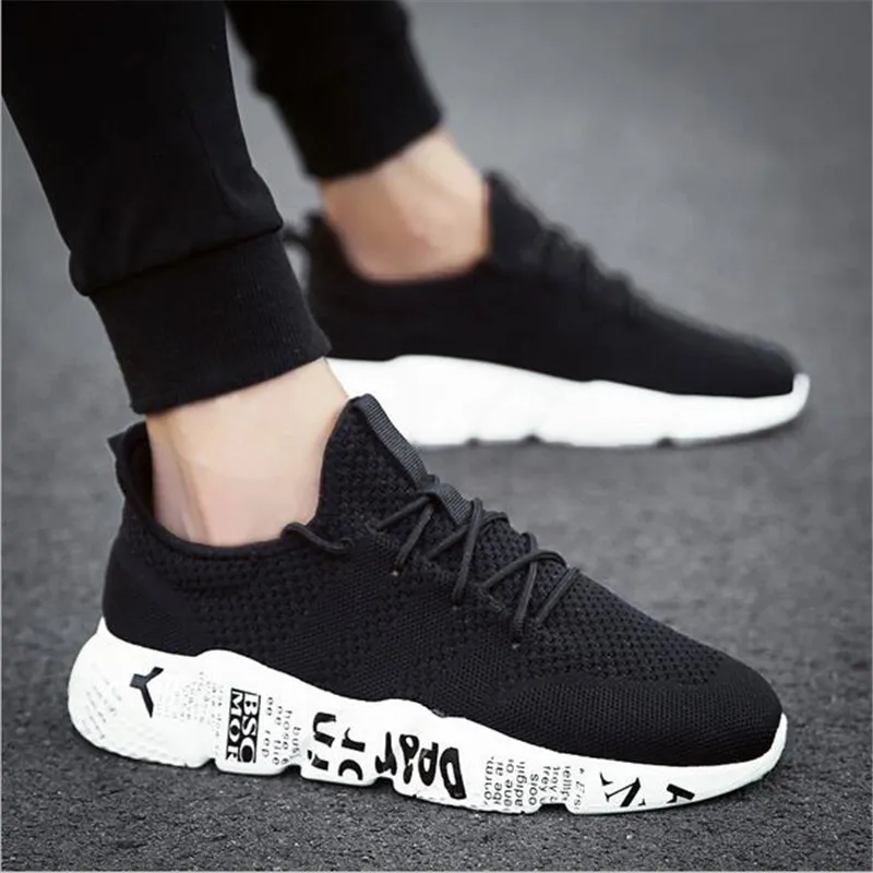 2018 المنسوجة الرجال حذاء كاجوال تنفس الذكور أحذية تنيس Masculino أحذية Zapatos هومبر Sapatos في الهواء الطلق أحذية رياضية الرجال