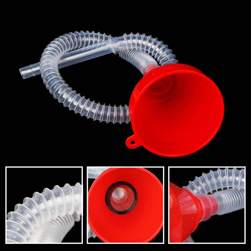 

New 1 Pc Universal Motor Truck Vehicle Car Plastic Fill Funnel Soft Pipe Petrol Tube Diesel Accessories