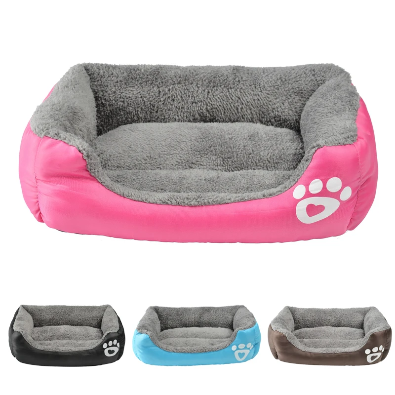 

Warm Fleece Pet Dog Bed Mat For Small Medium Large Dogs Paw Printed Cozy Soft Pet House Sofa Cushion Winter Kennel For Cat Puppy