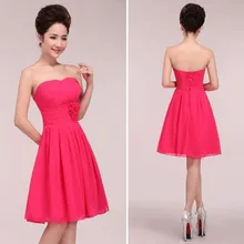 Шифоновое короткое вечернее платье сексуальное без бретелек плюс размер вечернее платье-вверх Sweethart вечерние платья мода формальное платье 9 цветов