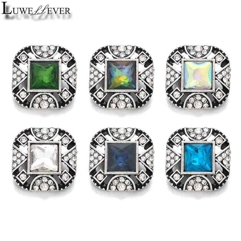 

Hot Component w384 Crystal 3D 18mm Metal Snap Button For Bracelet Necklace Interchangeable Jewelry Women Accessorie Findings