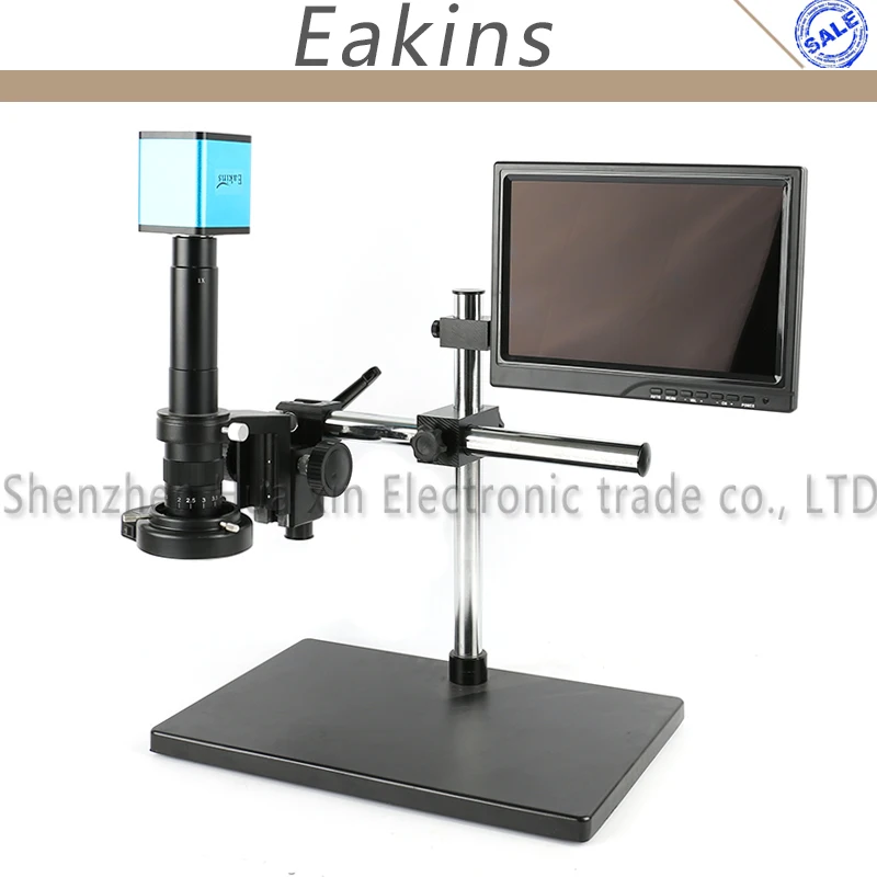 Adjustable Boom Table Stand 1080P 60FPS SONY Sensor FULL HDMI Industry TF Video Microscope Camera Work System For CPU PCB Repair