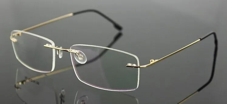 

Man Memory Titanium Myopia Glasses Optical Classic Non-screw Men Eyeglasses Frame Rimless Metal Foldable Arms Spectacle Eyewear